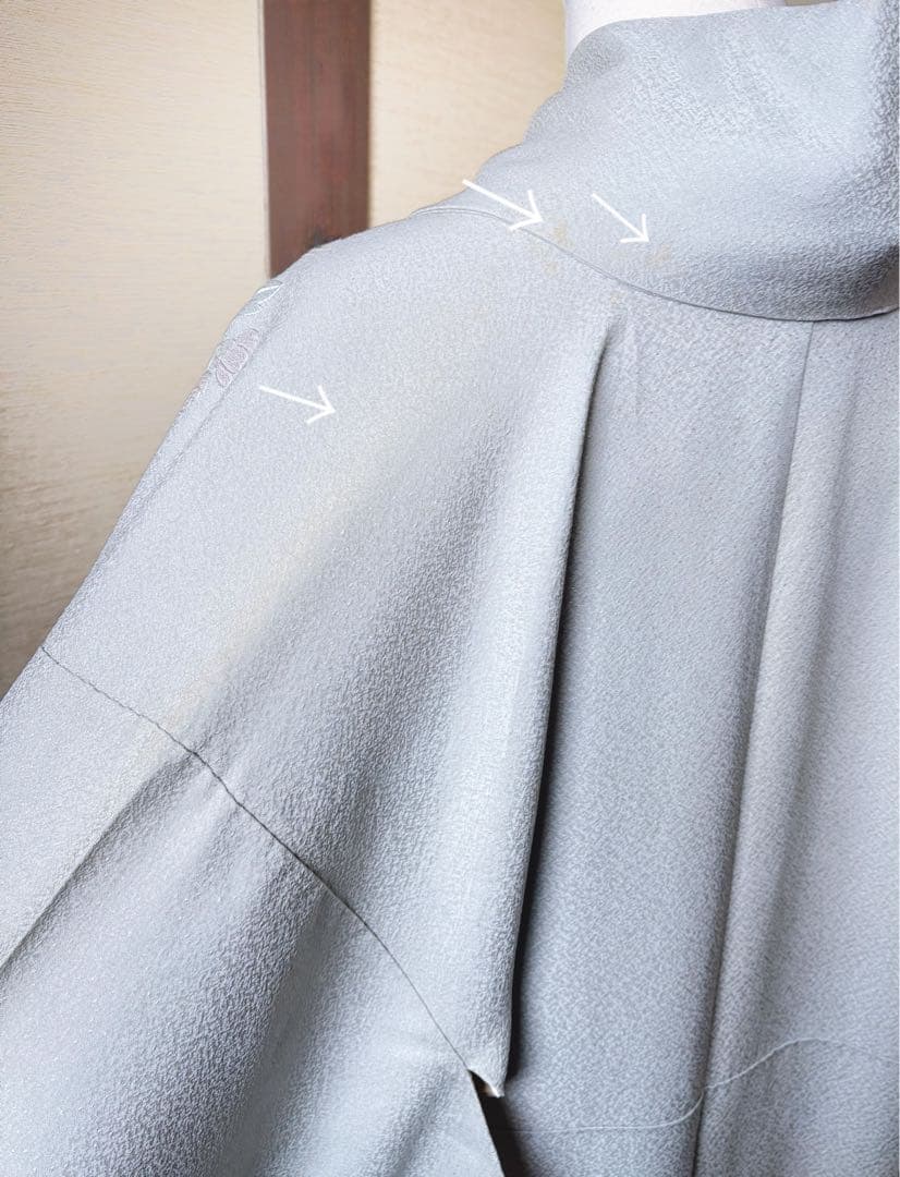 難あり　訪問着　裄65 スワトウ　蘇州　刺繍　卒業式　入学式　S 緑　水色