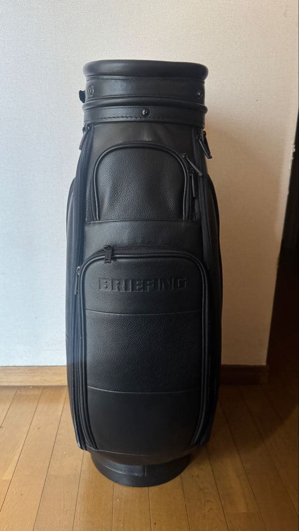 BRIEFING ブラックレザーキャディバッグ 定価25万