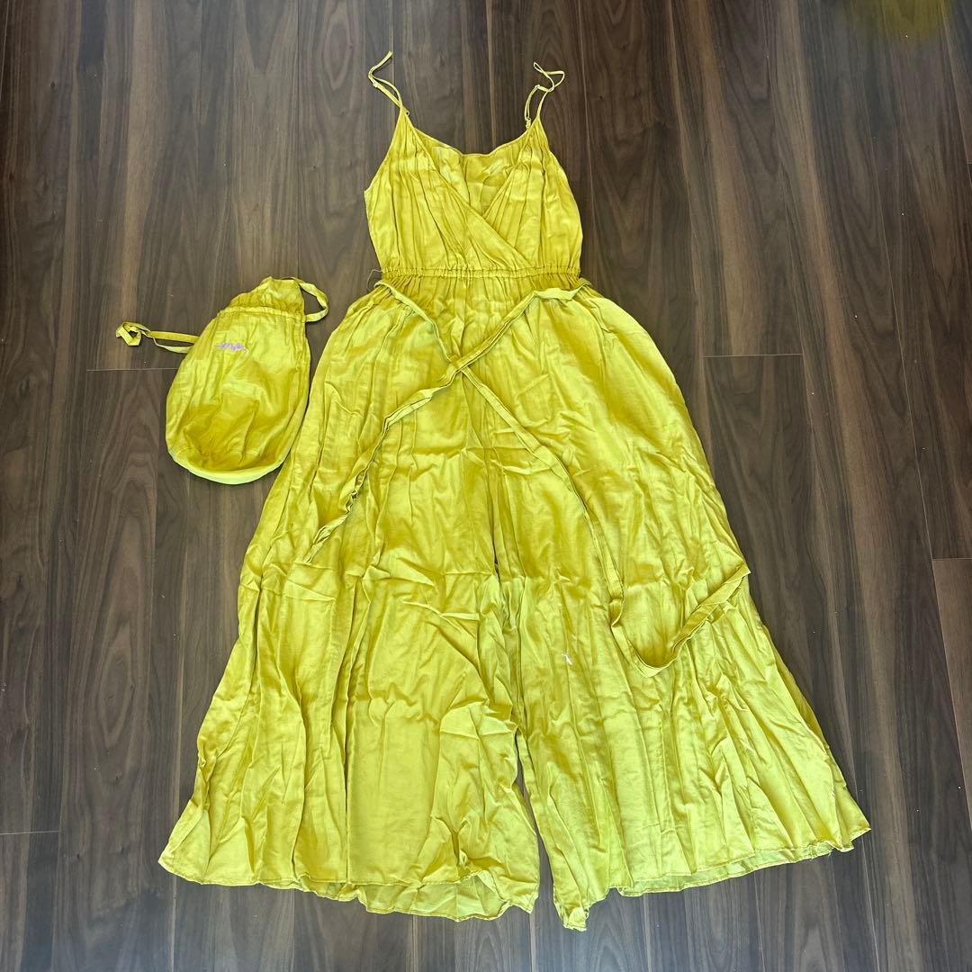 MYLAN イエローサロペット 収納袋付き