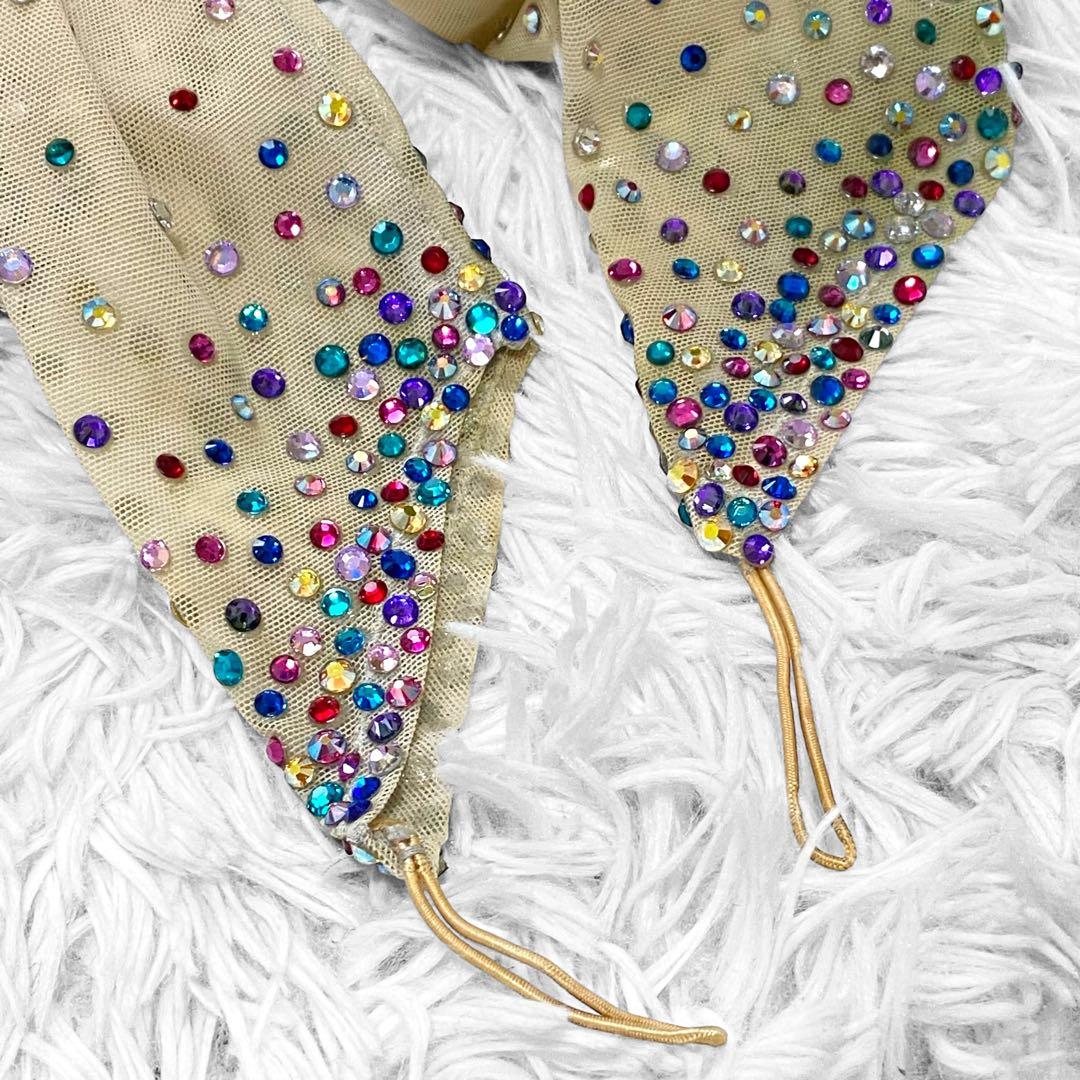 高級★シルック 社交ダンス ラテンドレス 衣装 タッセル シルバー ベージュ