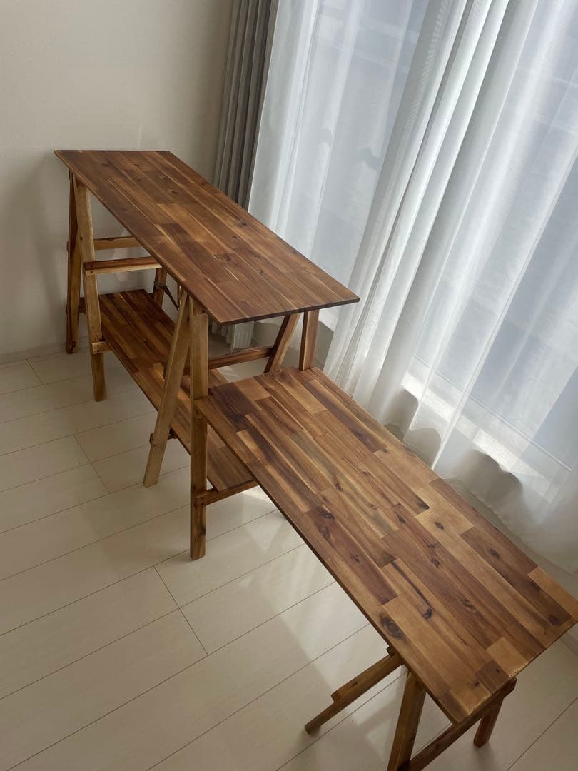 キッチンテーブル アカシアキッチンラック + オプションテーブル