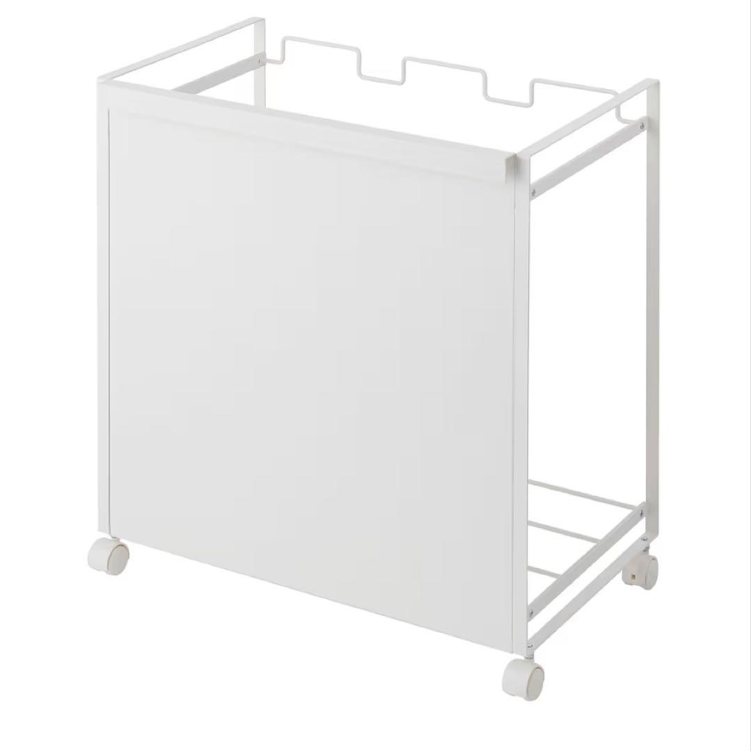 山崎実業　目隠し分別ダストワゴン 3分別 ホワイト タワー ゴミ箱 キャスター付