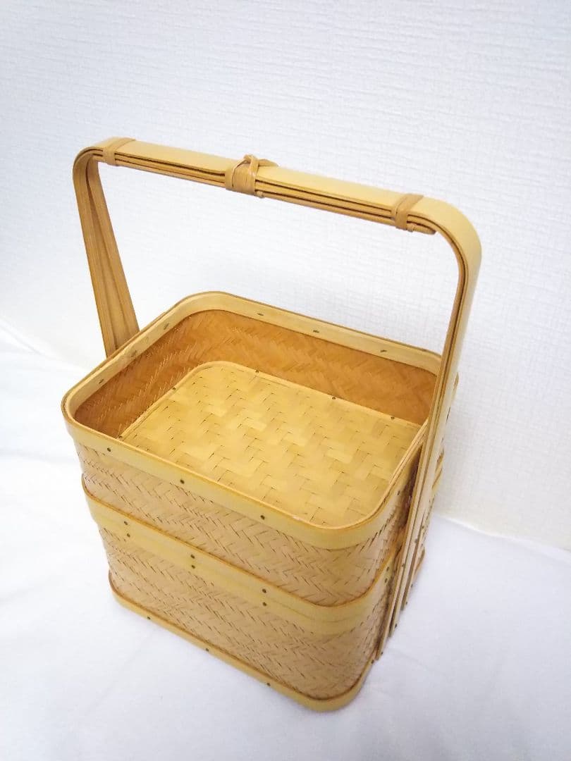 【鹿児島県】おかべかご 三段 竹かご