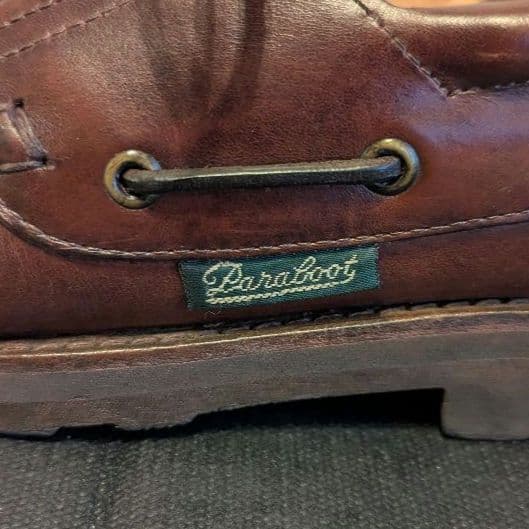 希少 Paraboot デッキシューズ デカタグ 5.5 ブラウン