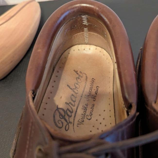 希少 Paraboot デッキシューズ デカタグ 5.5 ブラウン