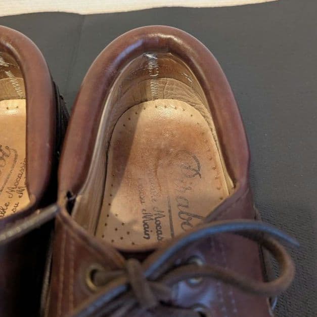 希少 Paraboot デッキシューズ デカタグ 5.5 ブラウン