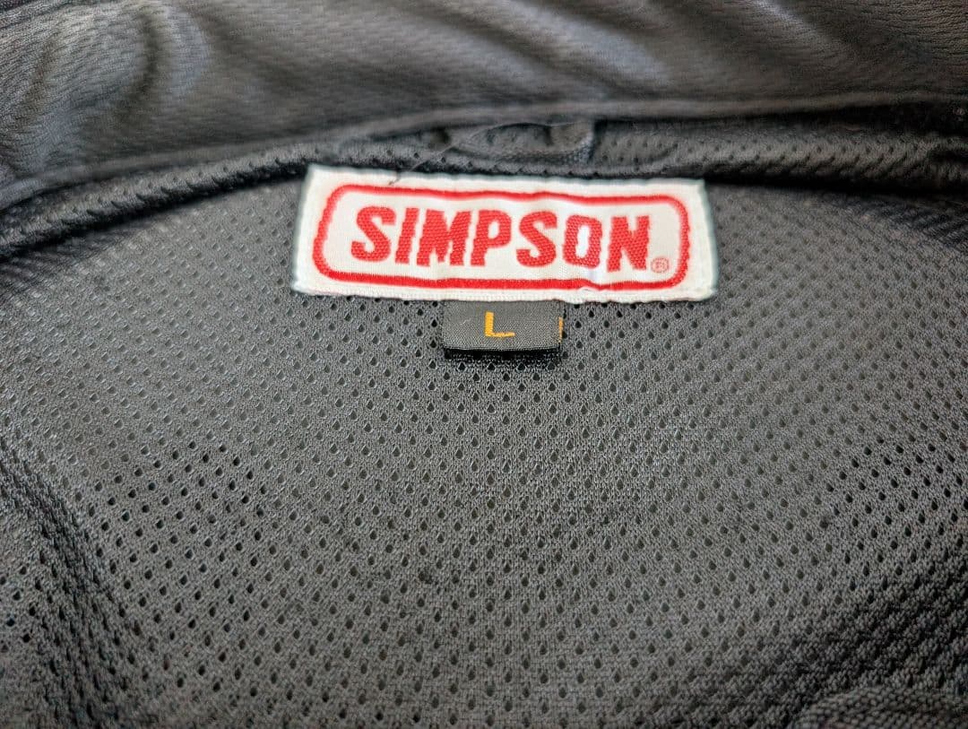 シーズン到来 SIMPSON メッシュライダース L 赤黒 美品