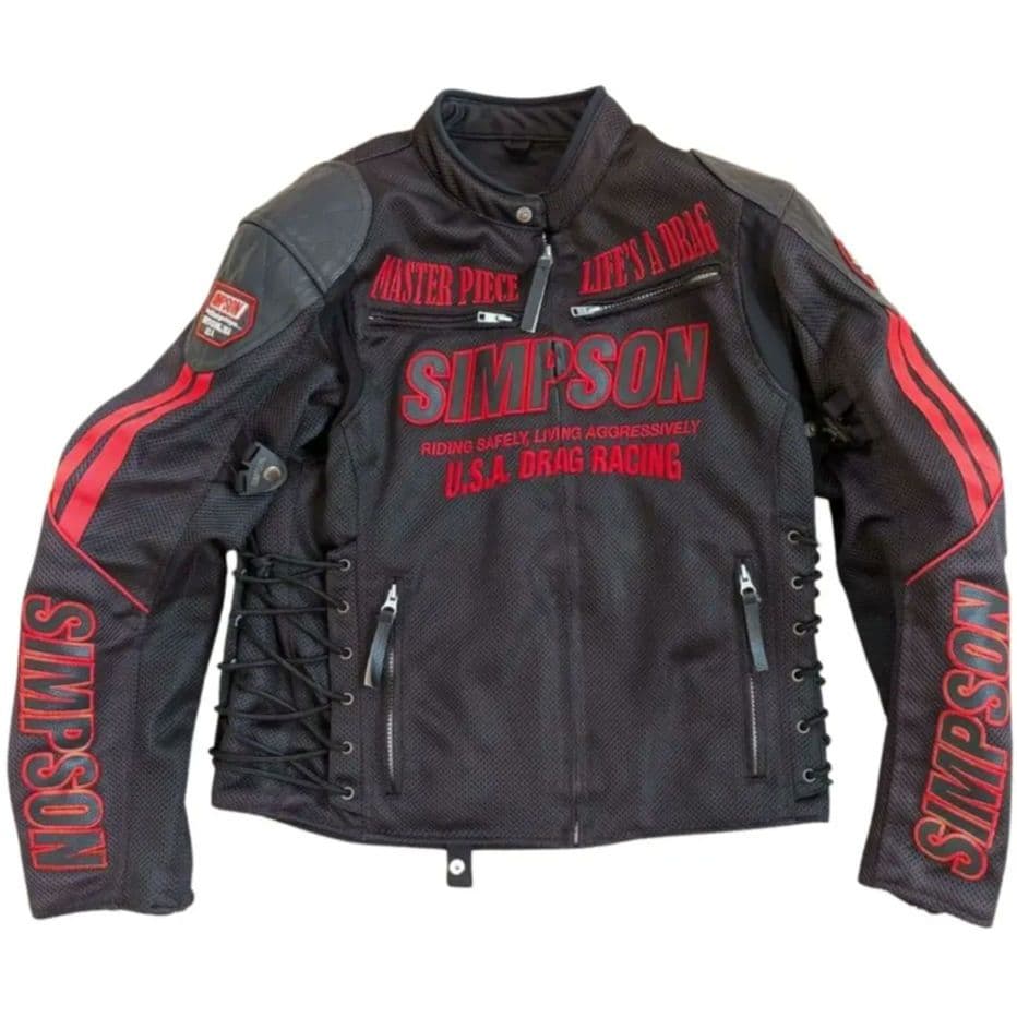 シーズン到来 SIMPSON メッシュライダース L 赤黒 美品