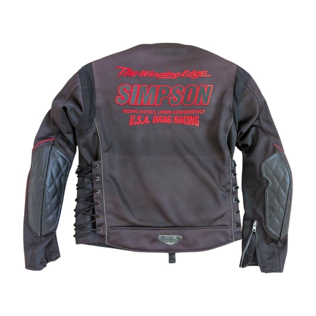 シーズン到来 SIMPSON メッシュライダース L 赤黒 美品