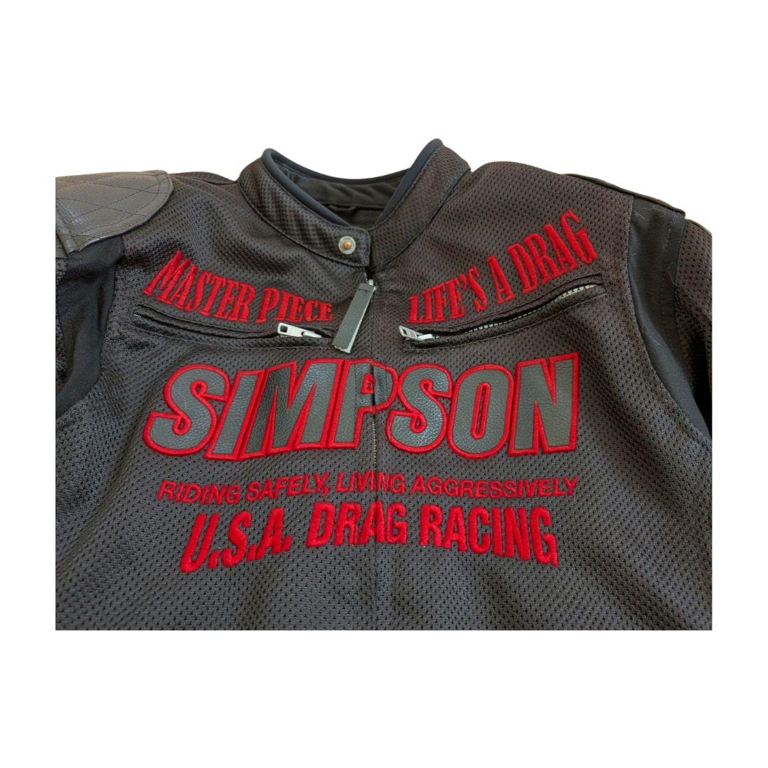 シーズン到来 SIMPSON メッシュライダース L 赤黒 美品