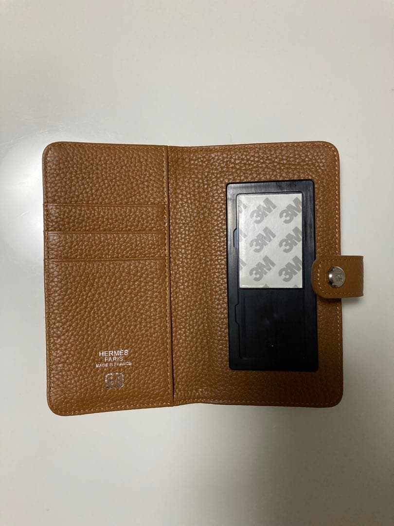 HERMÈS 手帳型ケース ブラウン
