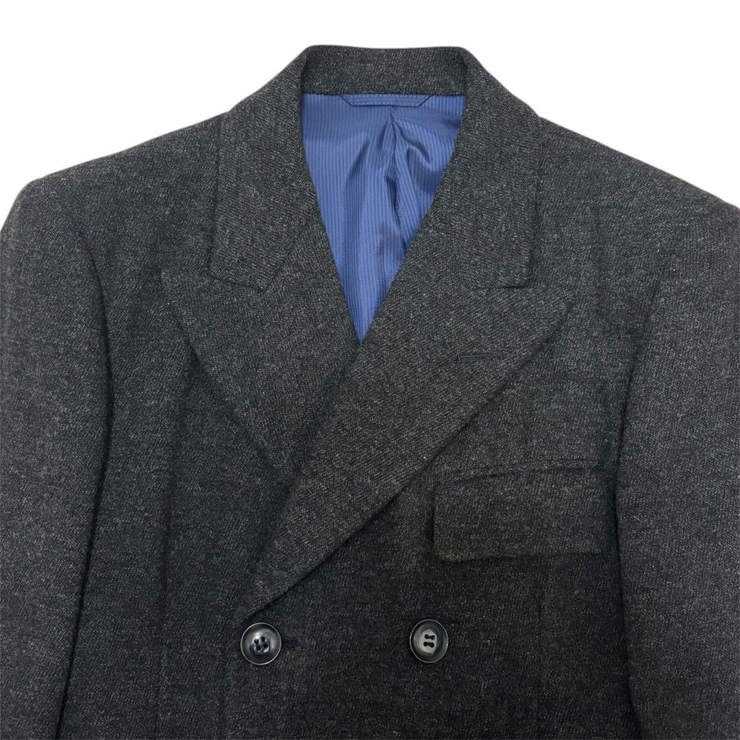 【未使用品】MARK POWELL 日本製 ダブル ロングコート チャコール