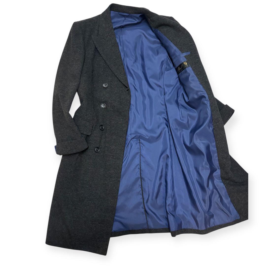 【未使用品】MARK POWELL 日本製 ダブル ロングコート チャコール