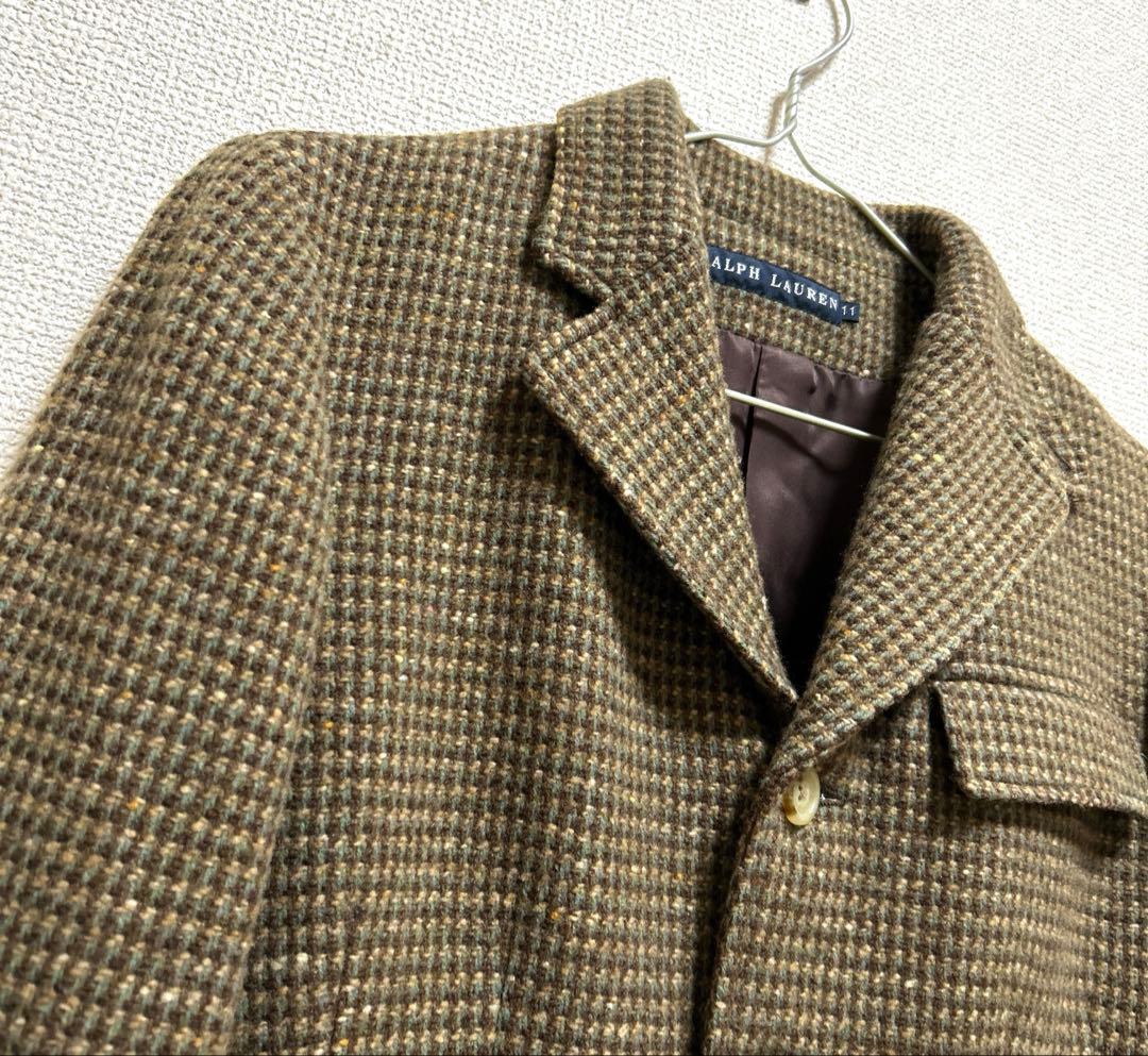 ラルフローレン カシミヤ混 ツイード テーラードジャケット