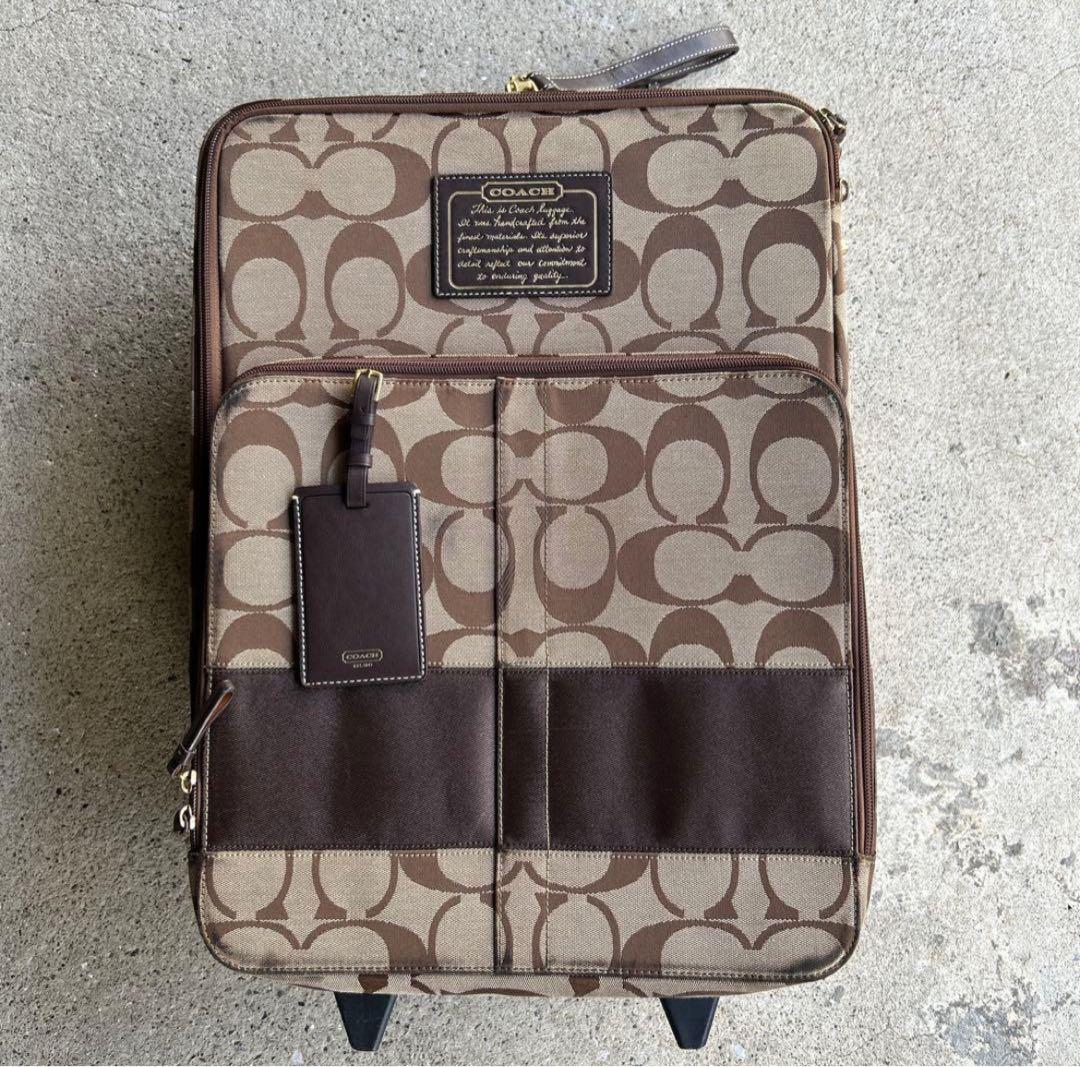 COACH キャリーケース スーツケース レザー 機内持ち込み可 コーチ