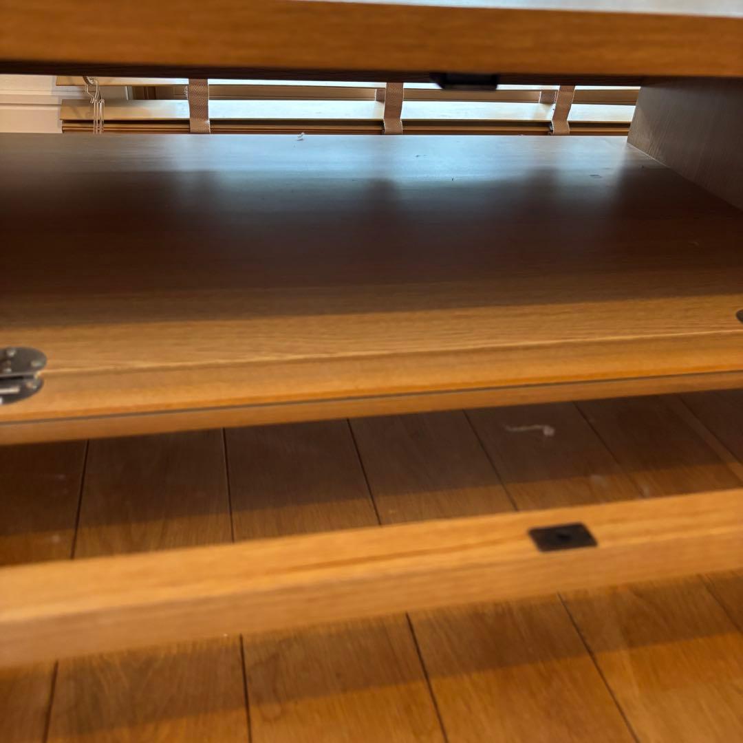 無印良品　テレビボード　タモ(アッシュ)突板