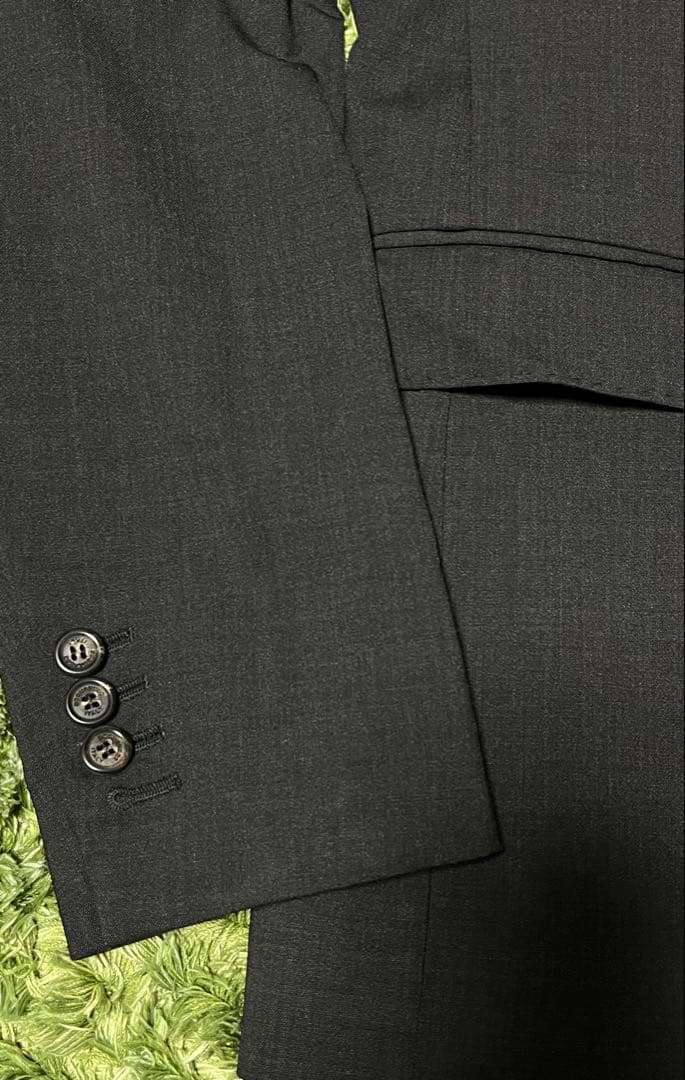 ディースクエアード チャコールグレーダブルブレスト スーツ