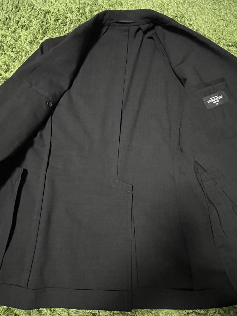 ディースクエアード チャコールグレーダブルブレスト スーツ