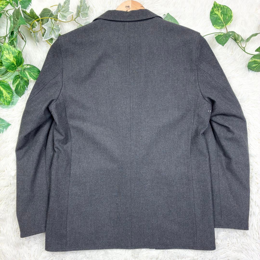 美品　ソフネット　リバーシブル　アンコンジャケット　L　グレー　ブラック