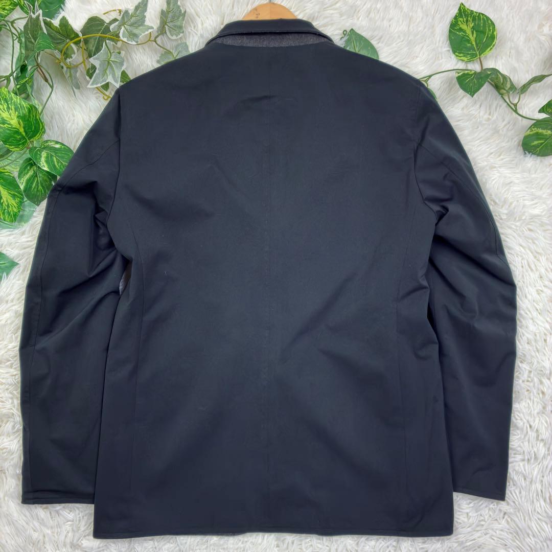 美品　ソフネット　リバーシブル　アンコンジャケット　L　グレー　ブラック