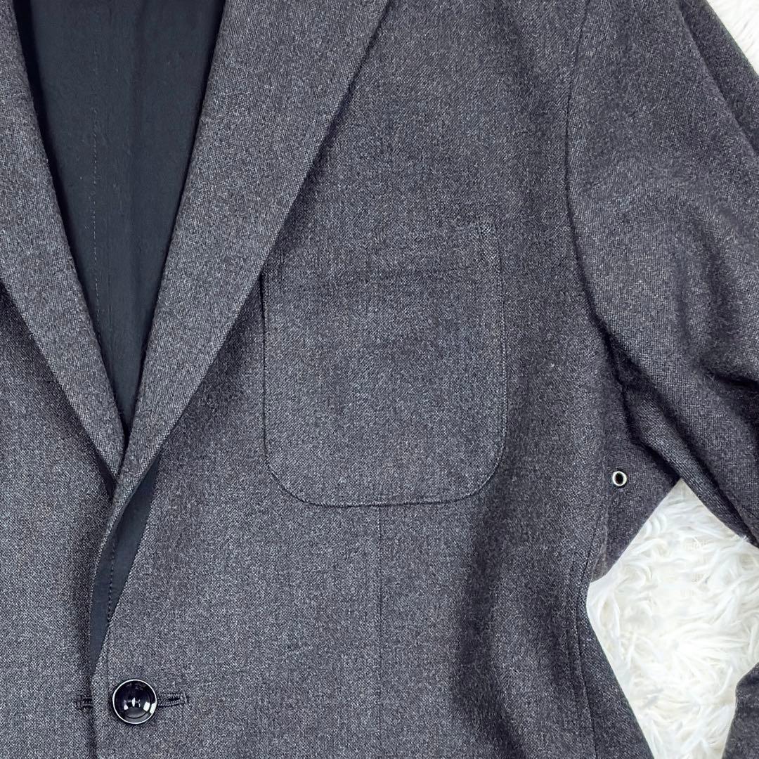 美品　ソフネット　リバーシブル　アンコンジャケット　L　グレー　ブラック