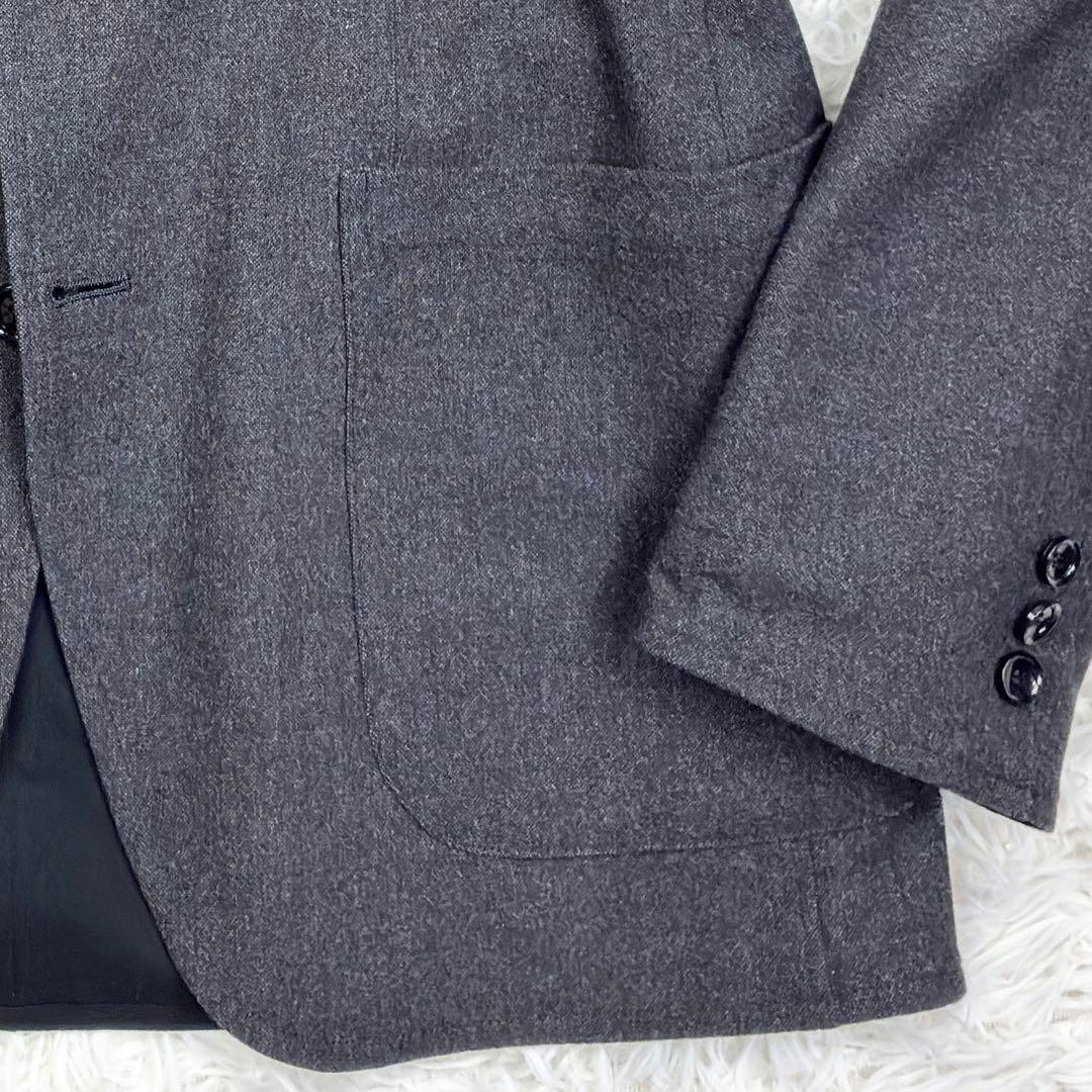 美品　ソフネット　リバーシブル　アンコンジャケット　L　グレー　ブラック