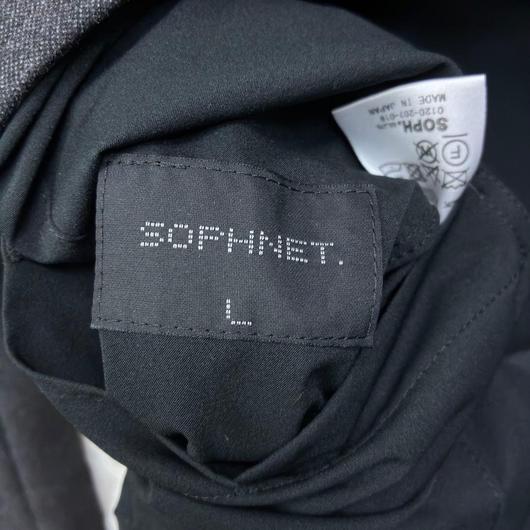 美品　ソフネット　リバーシブル　アンコンジャケット　L　グレー　ブラック