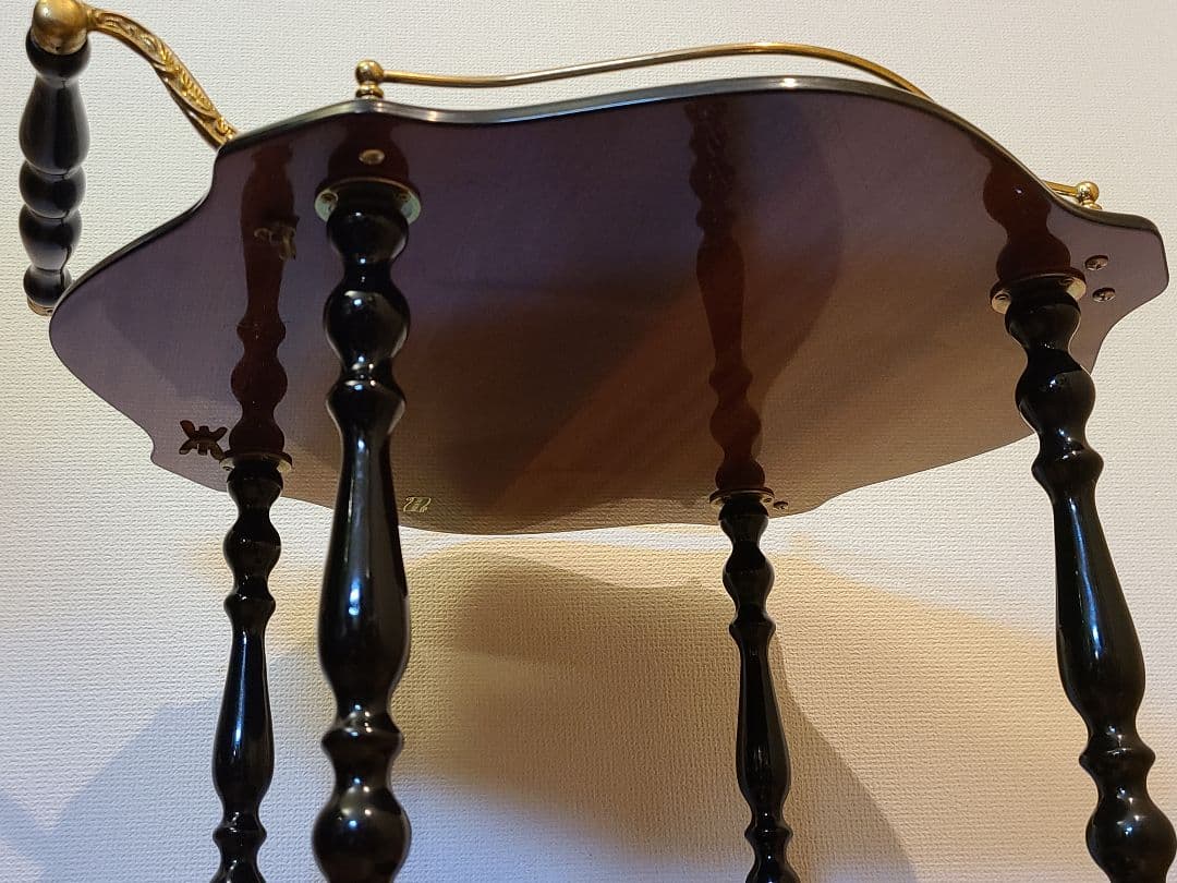 イタリア製 Demain キッチンワゴン コーヒーワゴン 象嵌