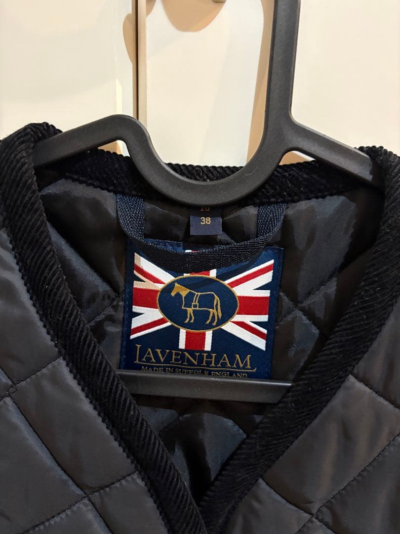 LAVENHAM ブラック ダウンベスト 38