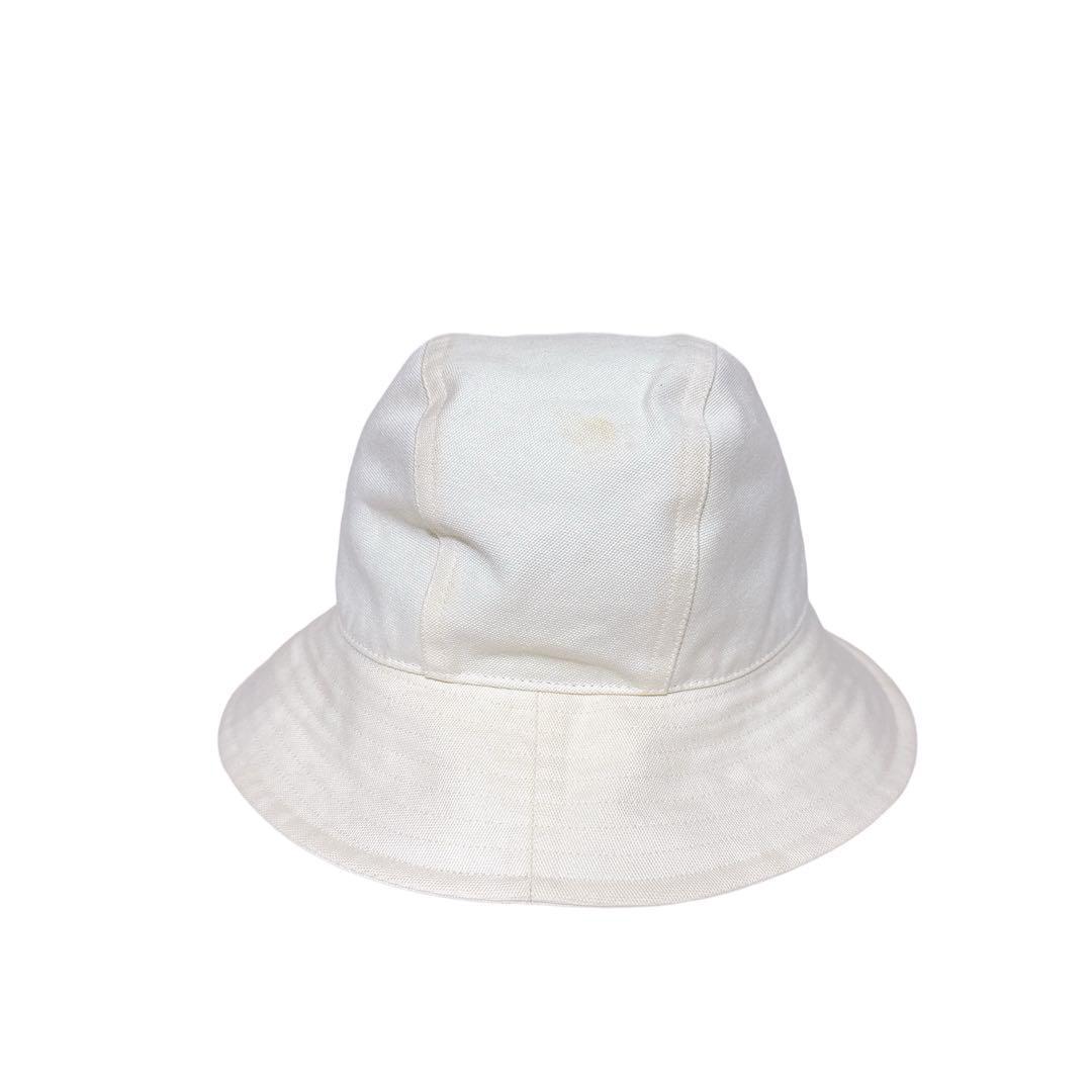 ★エルメス バケットハット 帽子 セリエ コットン 表記57 アイボリー★