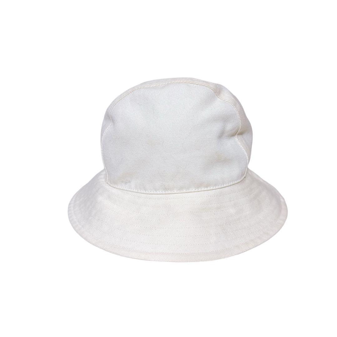 ★エルメス バケットハット 帽子 セリエ コットン 表記57 アイボリー★