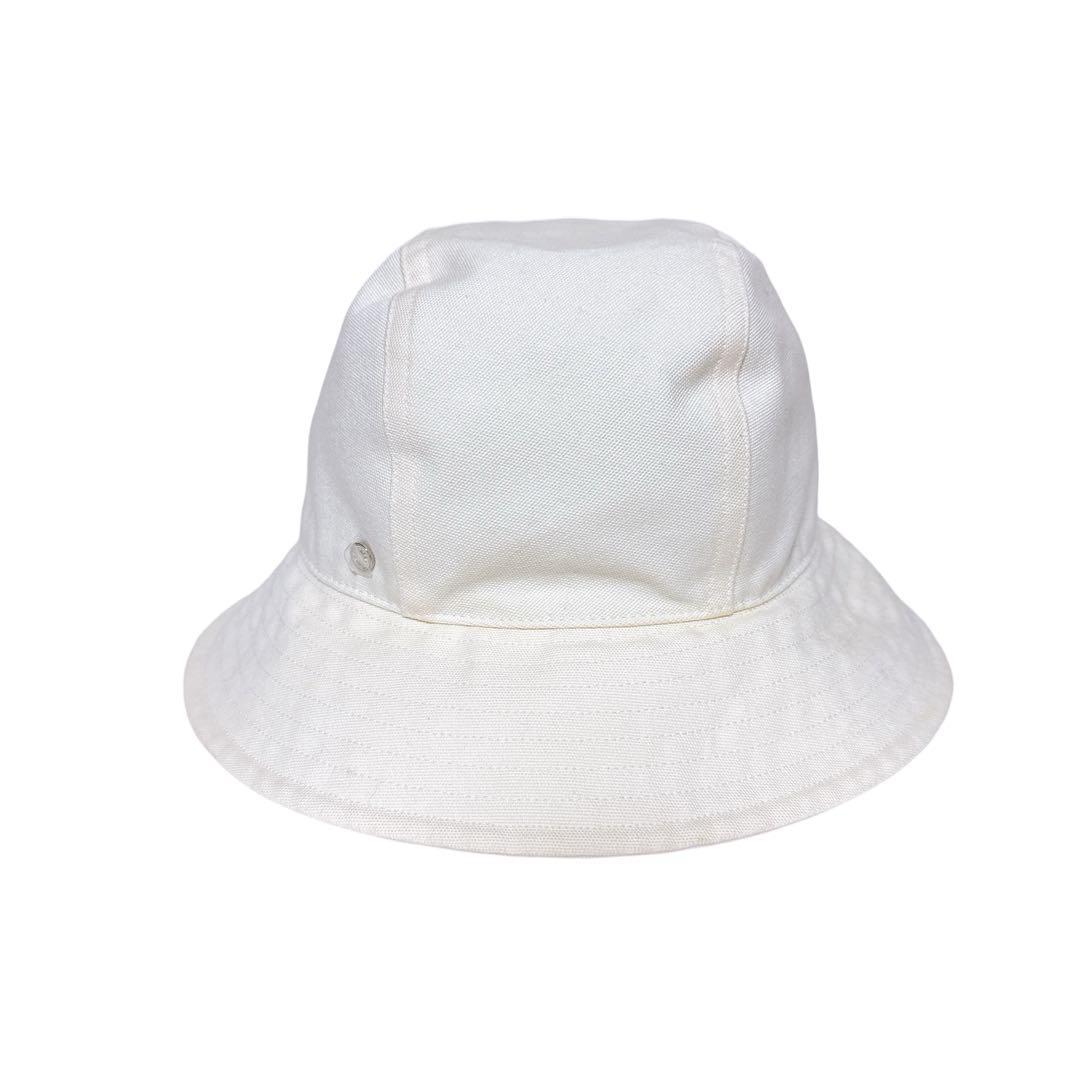 ★エルメス バケットハット 帽子 セリエ コットン 表記57 アイボリー★