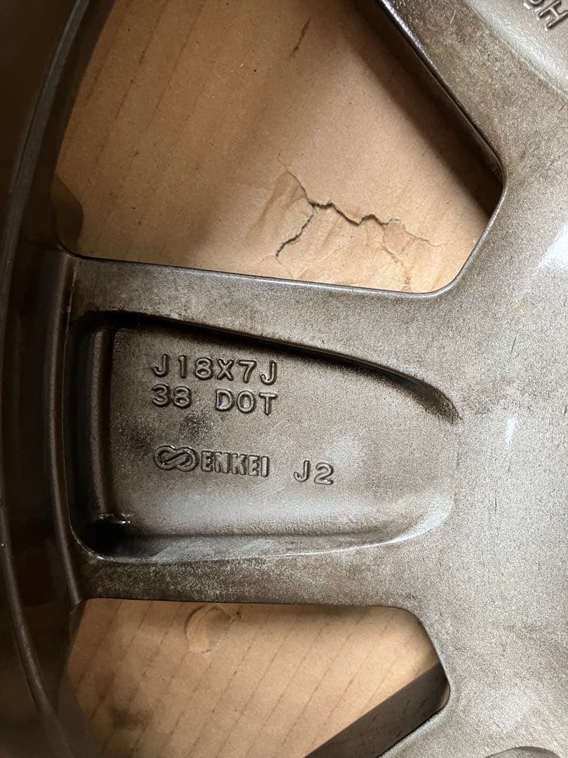 引取限定　デリカD5 純正ホイール　18インチ　ENKEI製　2本分　①