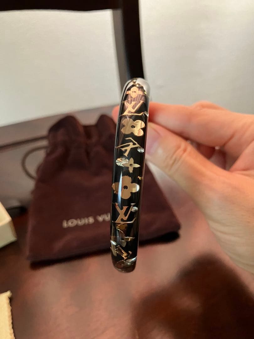 LOUIS VUITTON 黒 モノグラム　正規品　極美品　バングル　ストラップ