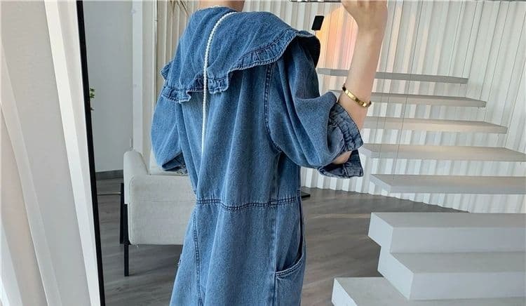 即完売必至✭ゆったりデニムジャンプスーツ★オールシーズン対応！