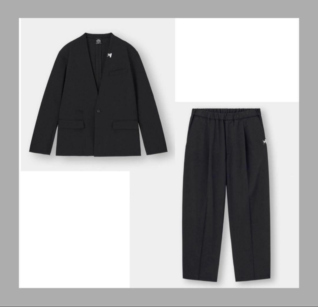 GU×MIHARA YASUHIRO ノーカラージャケット＆テーパードトラウザー