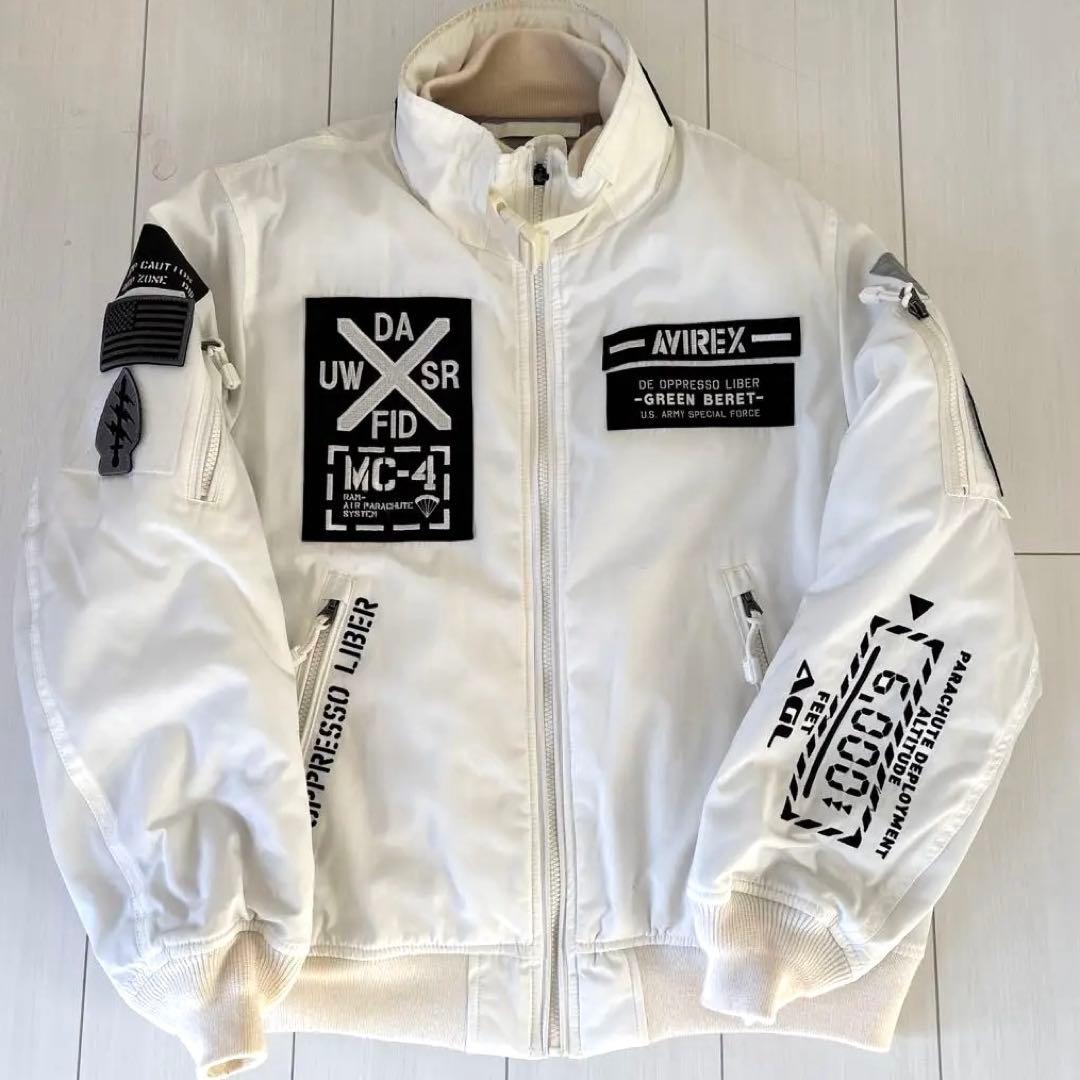 AVIREX HALOフライトジャケット ホワイト XL