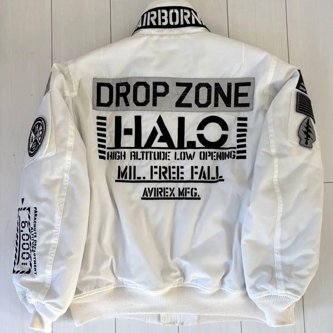 AVIREX HALOフライトジャケット ホワイト XL
