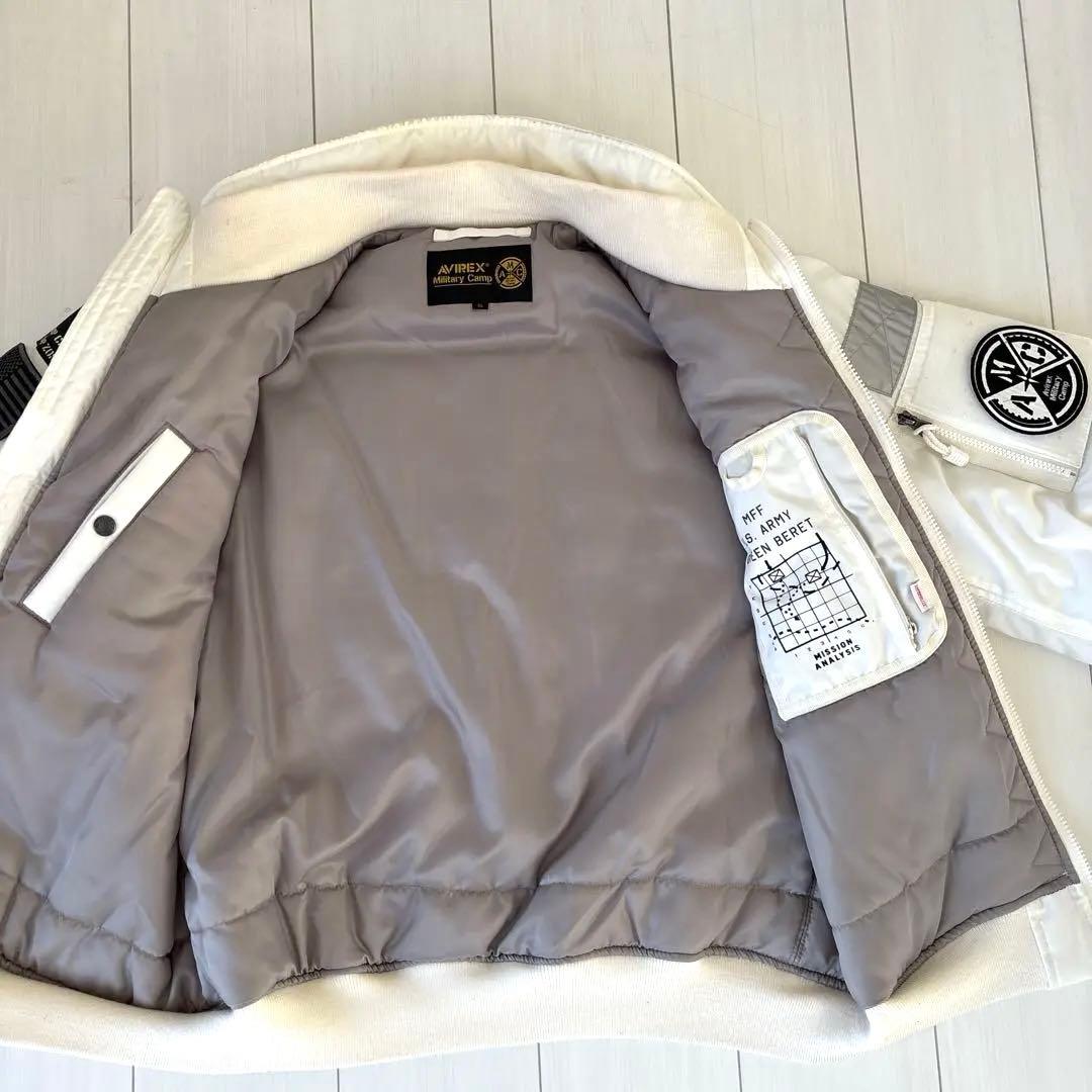 AVIREX HALOフライトジャケット ホワイト XL