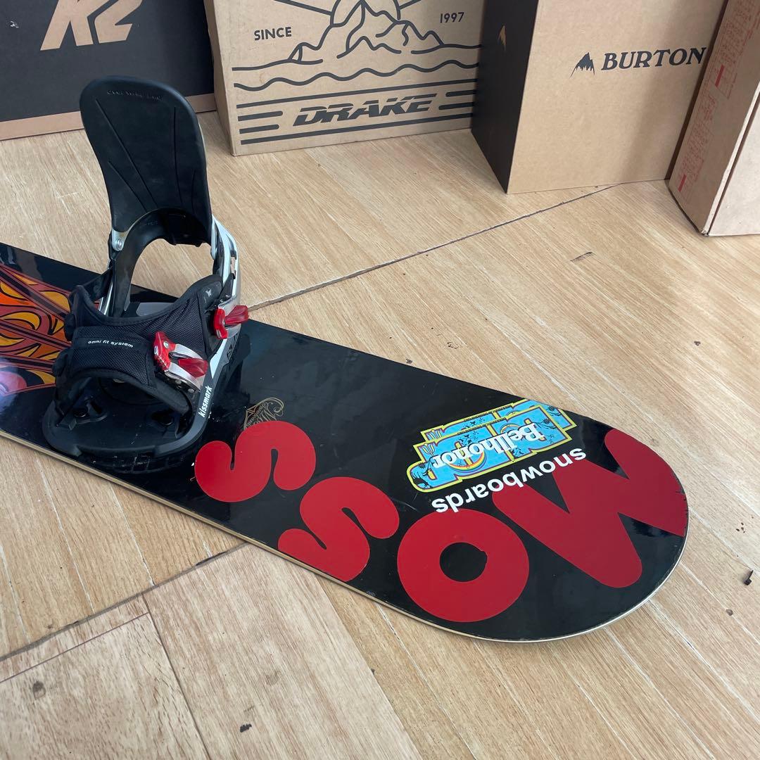 MOSS×KISSMARK　良質国産　モス　スノーボードセット　バイン付