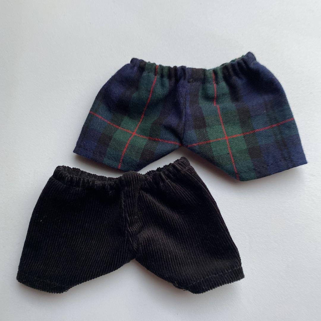 20センチKpopドールパンツ❗️つり付き茶デニム