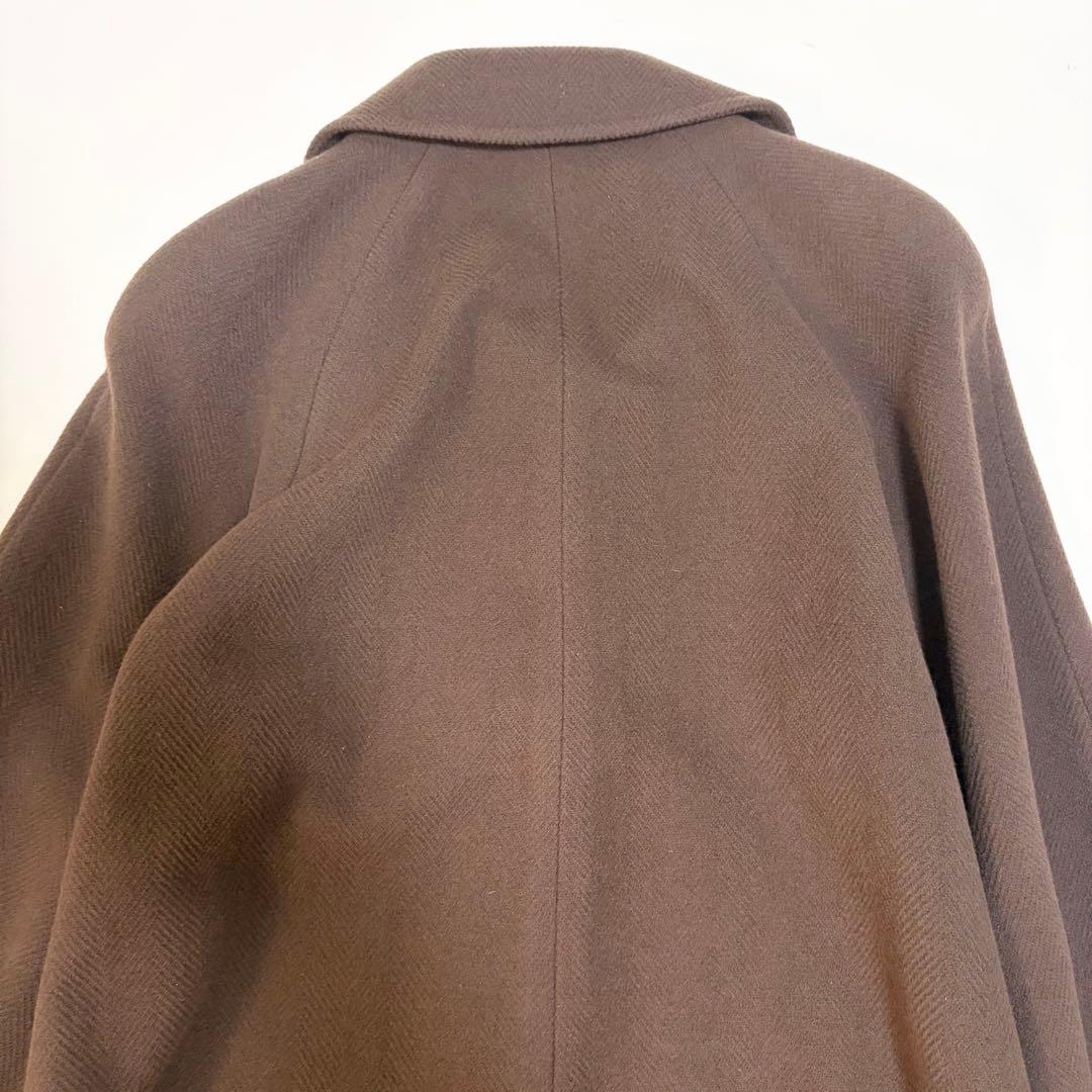 Burberry バーバリー　アンゴラ ロングコート　ヘリンボーン　M