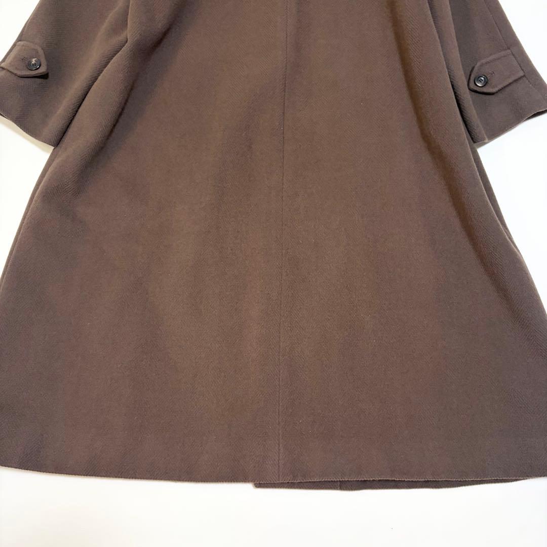 Burberry バーバリー　アンゴラ ロングコート　ヘリンボーン　M