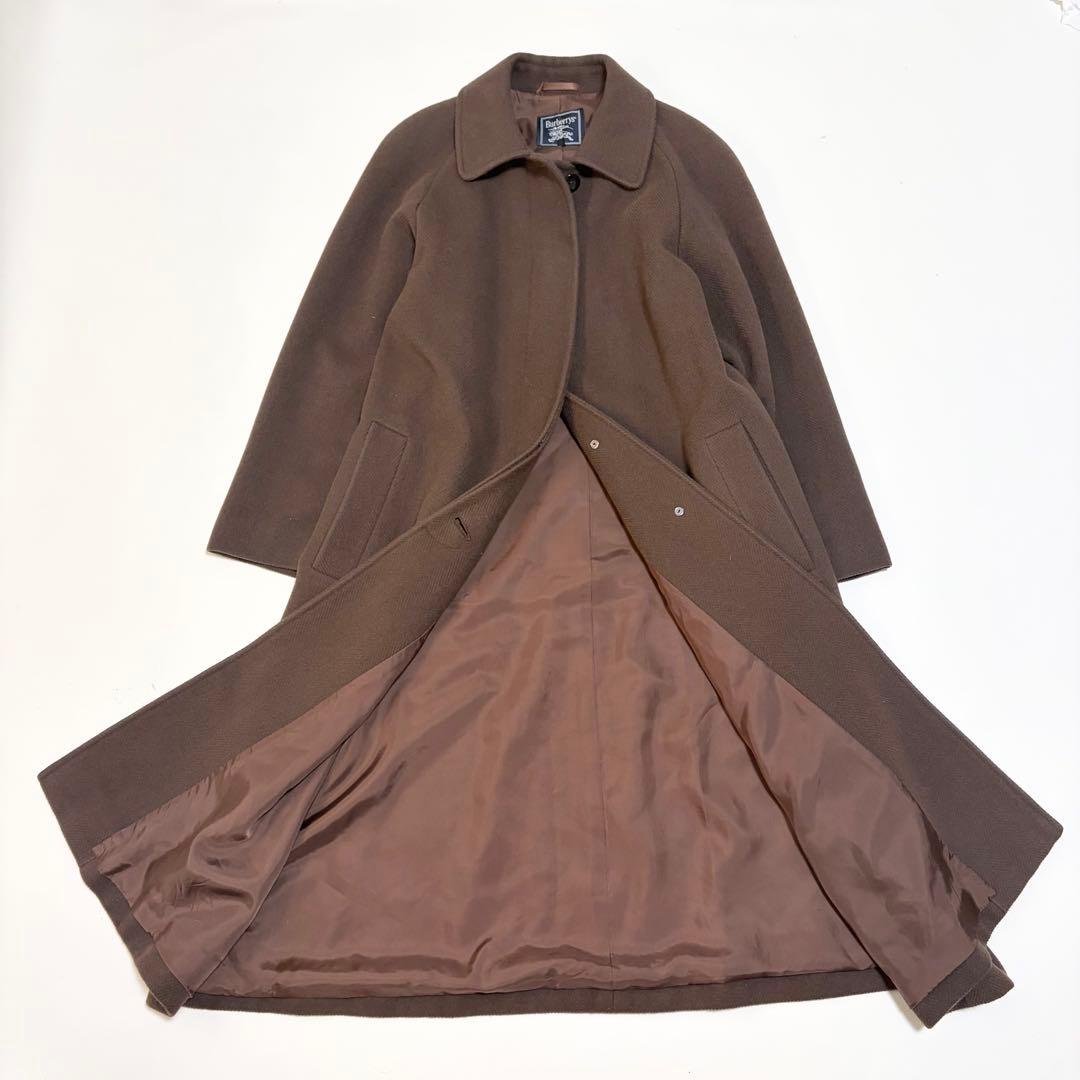 Burberry バーバリー　アンゴラ ロングコート　ヘリンボーン　M