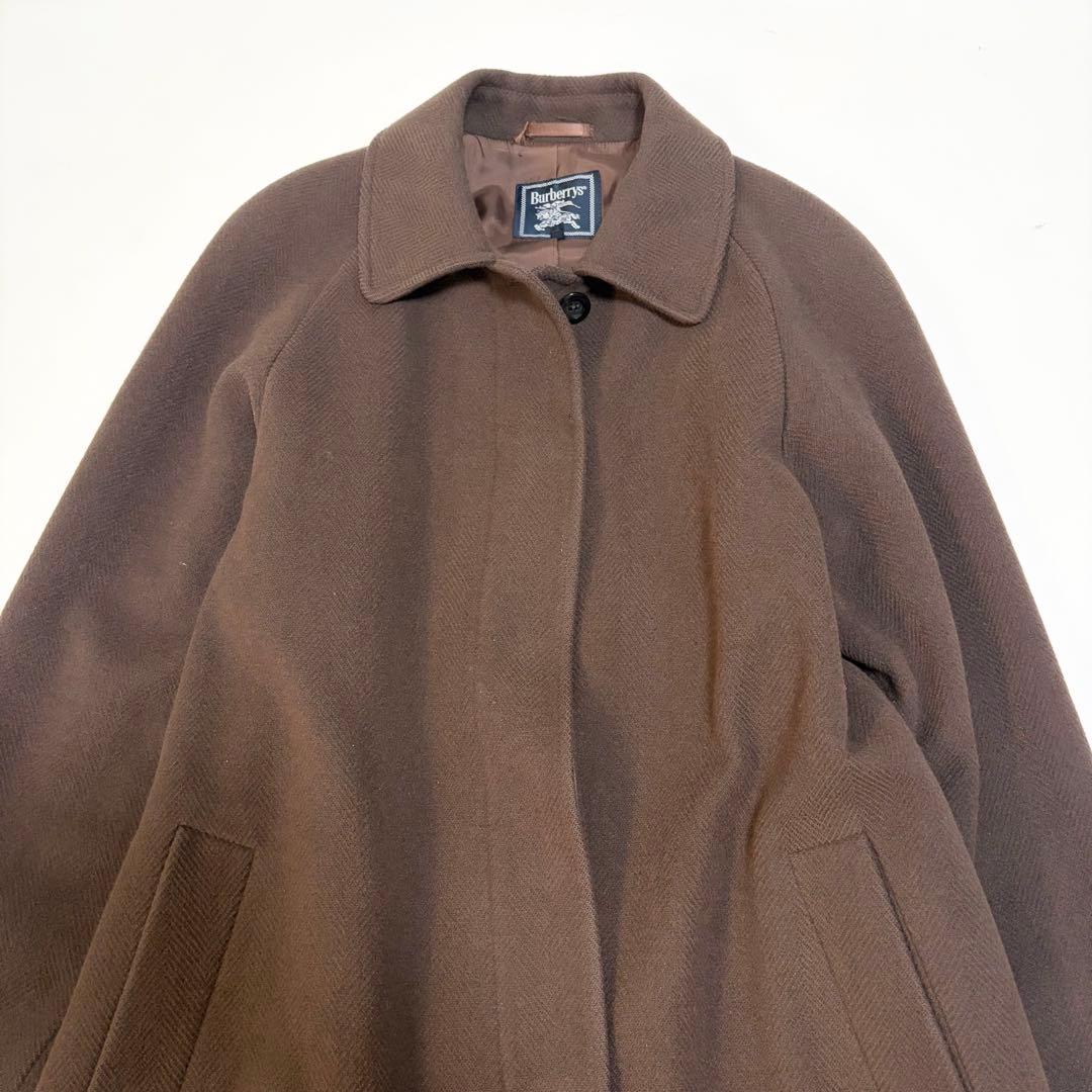Burberry バーバリー　アンゴラ ロングコート　ヘリンボーン　M