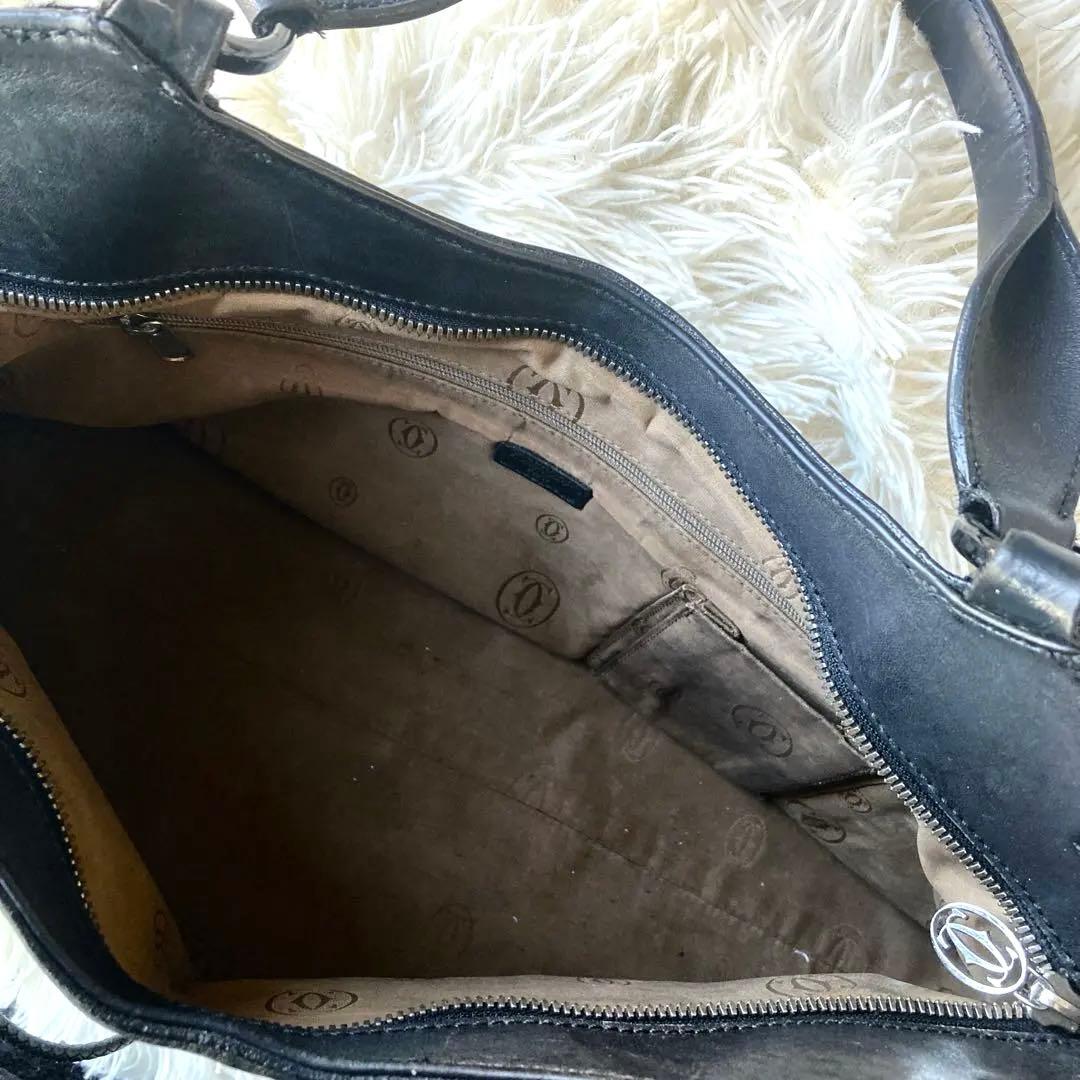 Cartier/カルティエ■マルチェロ レザー トートバッグ ハンドバッグ■黒