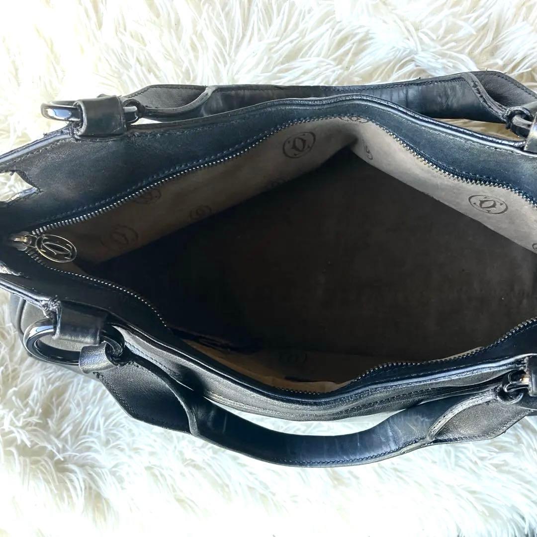 Cartier/カルティエ■マルチェロ レザー トートバッグ ハンドバッグ■黒