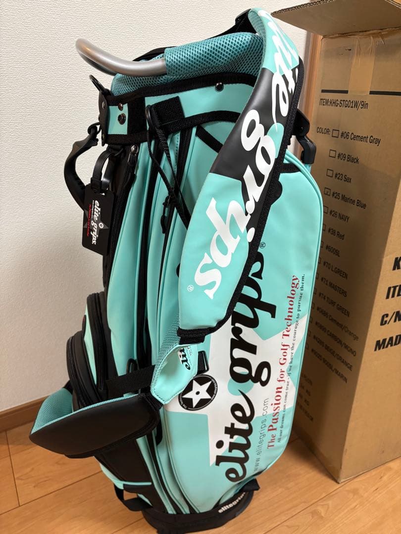 超美★限定レアカラーBLUE/BLACK elite grips キャディバック