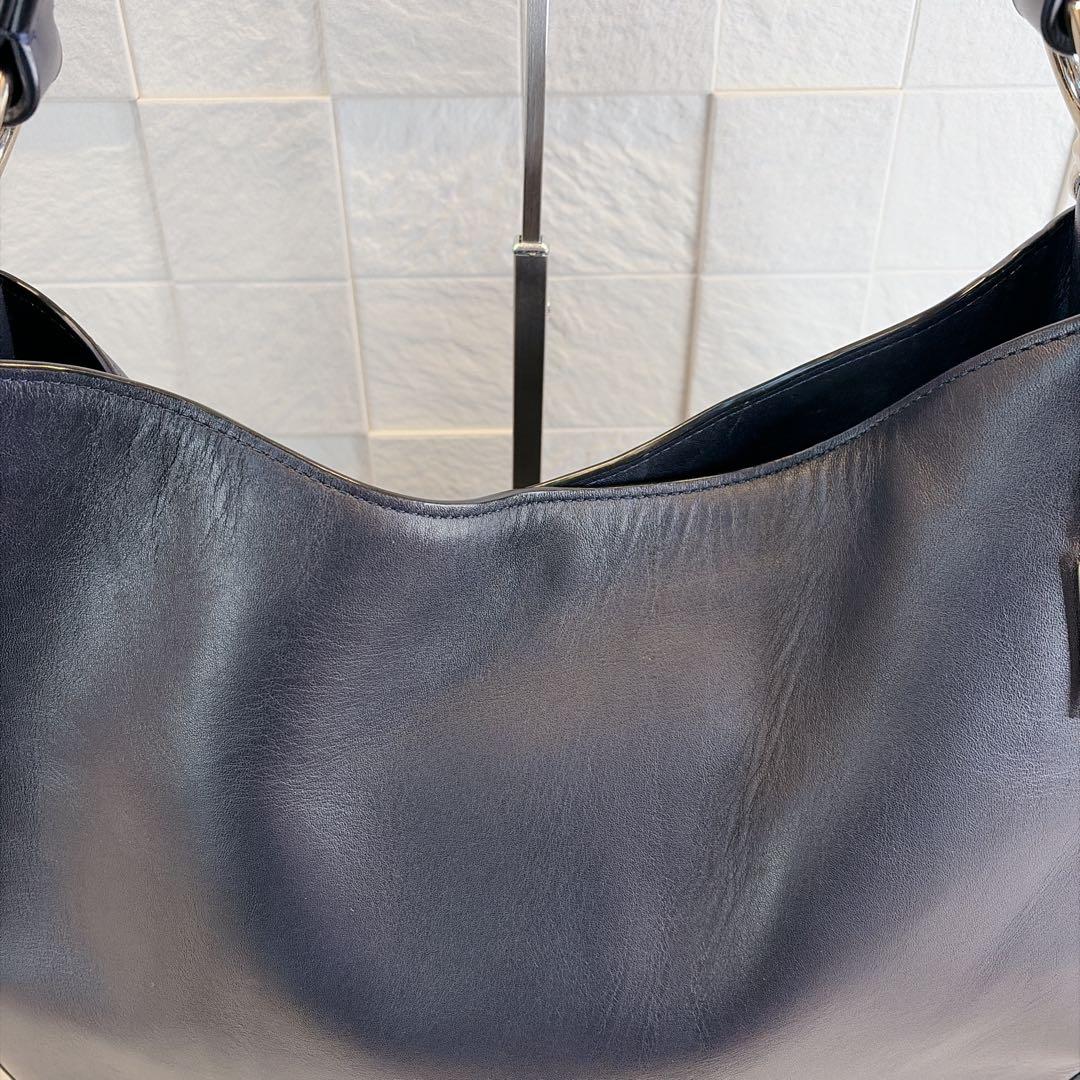 【美品】COACH コーチ ホーボー ショルダーバッグ ハンドバッグ ブラック