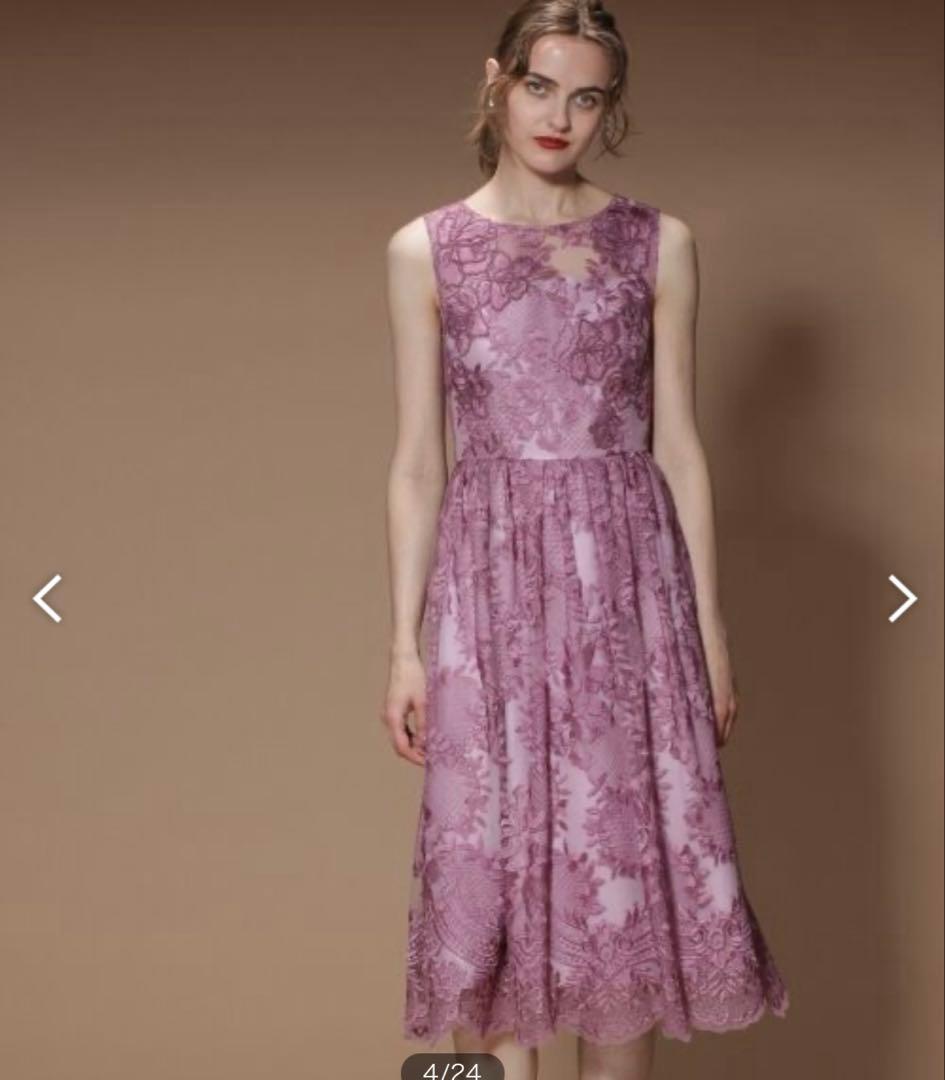 最終お値下げ！グレースコンチネンタル　トリミングレースワンピース